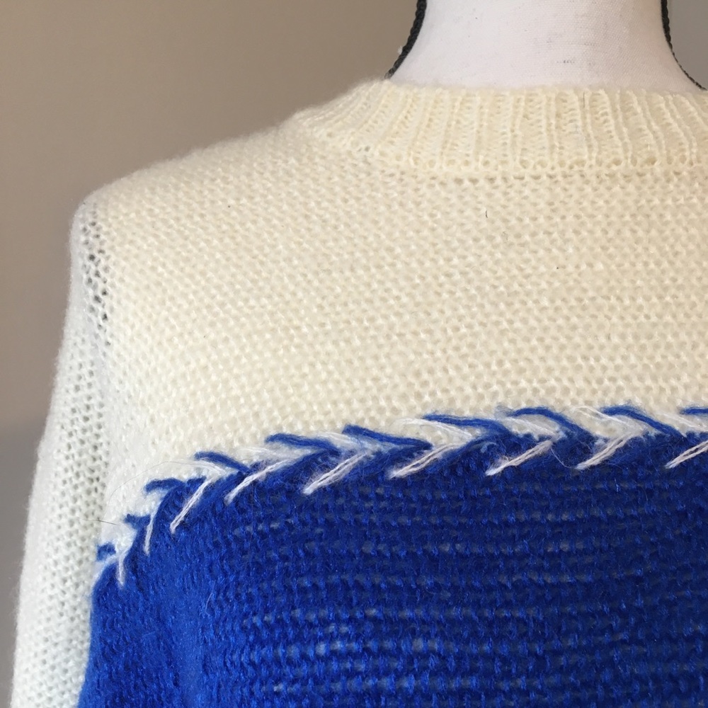 Vintage 80s Oversized Pullover Crewneck Sweater - Picture 2 of 4